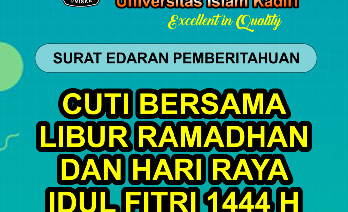 SURAT EDARAN CUTI BERSAMA SURAT EDARAN CUTI BERSAMA